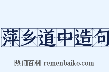 萍乡道中造句是什么意思的图片